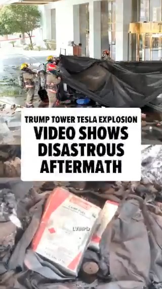 Investigators are meticulously examining the Tesla Cybertruck that exploded outside Trump International Hotel in a possible terrorist attack. Details on the investigation here: (🎥: LVMPD)