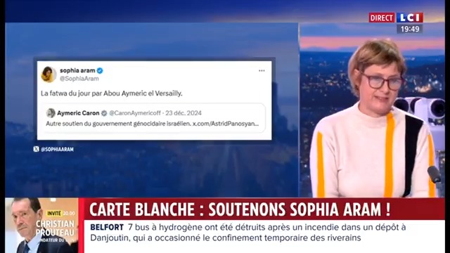 📢 : «Soutenons Sophia Aram», la carte blanche de Géraldine Woessner Géraldine Woessner #24hPujadas #LCI #La26 ⤵️