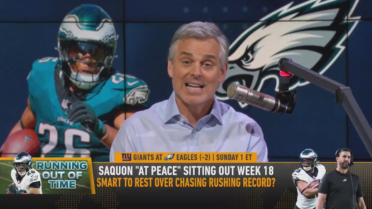 "You have to protect running backs, sometimes from themselves." @ColinCowherd defends Saquon Barkley not playing Week 18