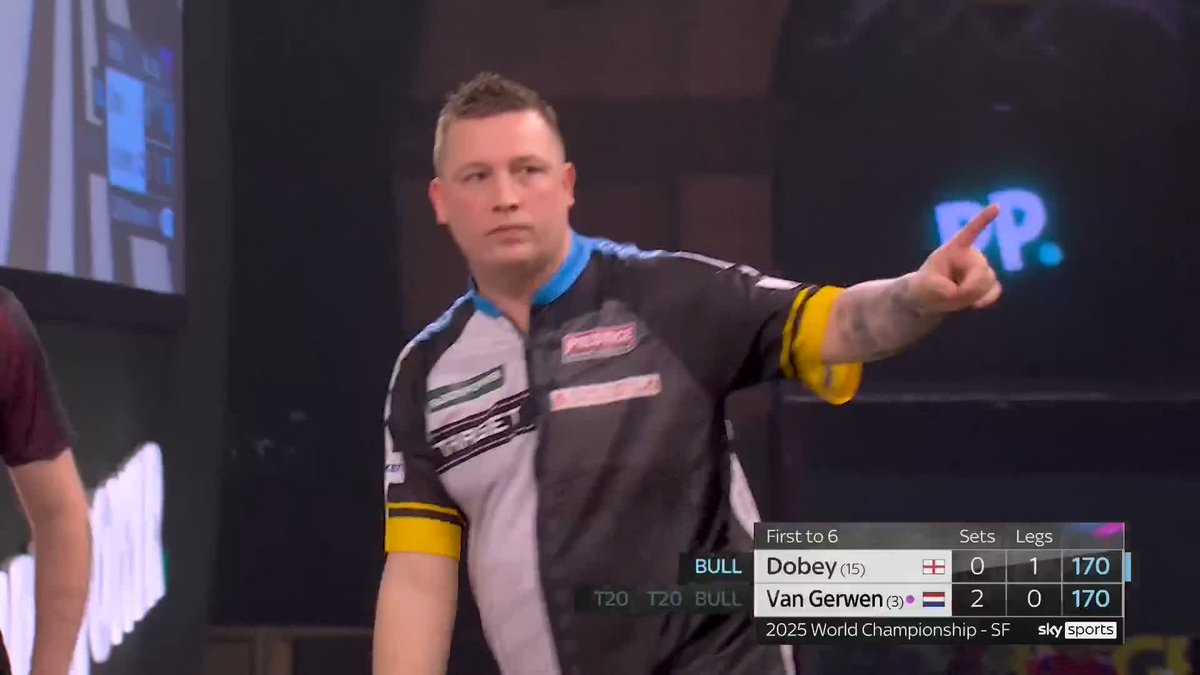 DOBEY REELS IN THE BIG FISH! 🎣 Chris Dobey - take a bow! Hollywood with a Hollywood finish to raise the roof at Alexandra Palace and take control of the third set! 📺 #WCDarts | SFs