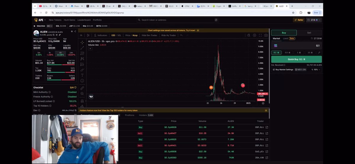 I think i found another banger. $AWW 3WVT2rgRk1ipRH6pe4UoNp4TyUM3XoQHJSZqhqFJnZAV During Jakey Live he accidentally shared a contract address for AGENT WHALE WATCH (watch video) t◎ny p has been tweeting about it for days. No one has even realised its AGENT WHALE WATCH. griffain Agents are META rn. Agent $Warhol ATH: 1.7M Agent $Blink ATH: 1.94M Agent Whale watch: 30K. LFG.