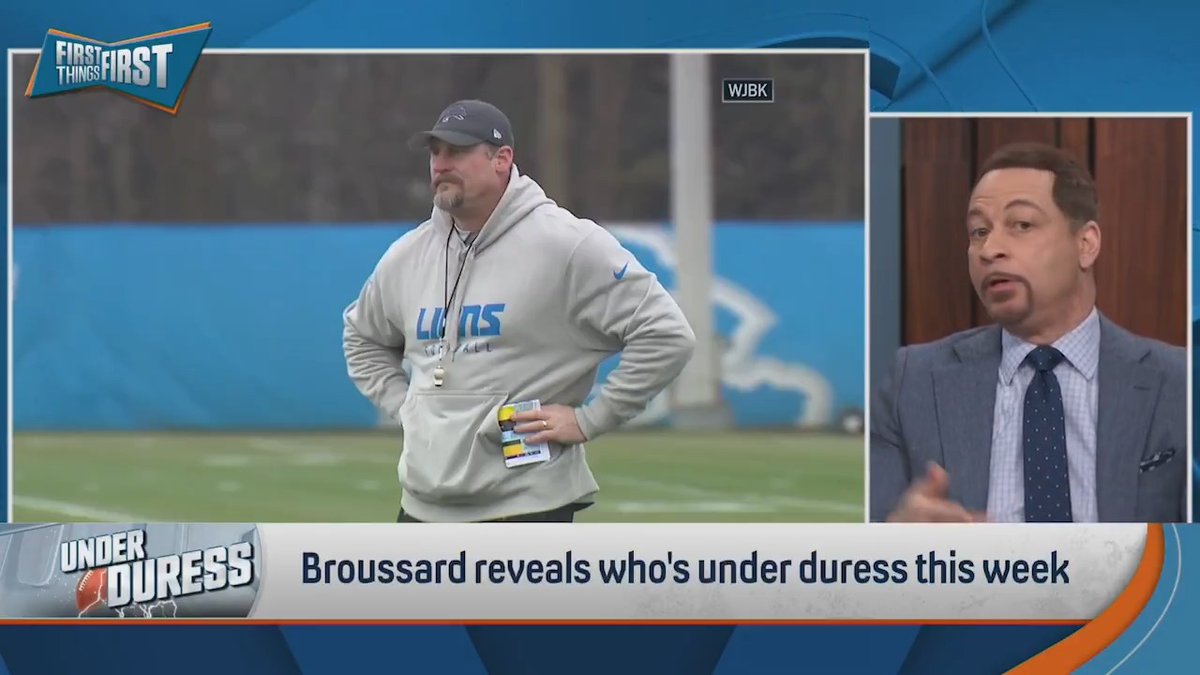 “If you lose this weekend, then the skeptics will pounce.” Chris Broussard breaks down why Dan Campbell is under duress this week: