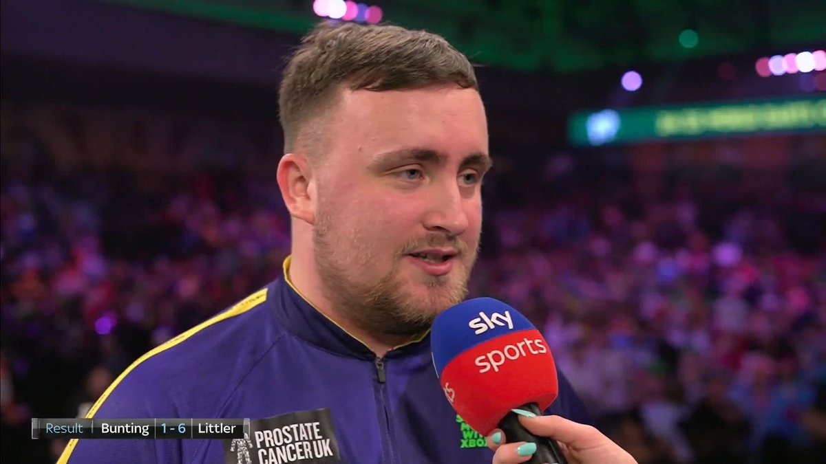 "I'm so glad to win tonight." Luke Littler reacts to reaching the World Darts Championship final 💬🏆