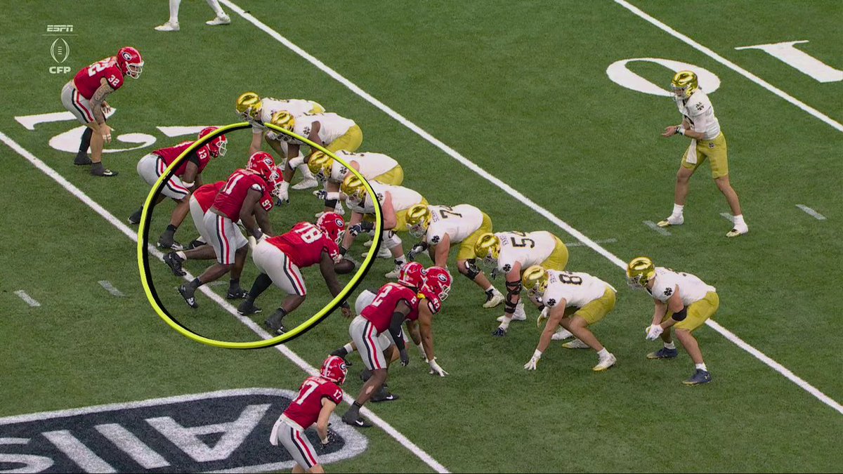Notre Dame got Georgia to jump offsides on fourth down 👀