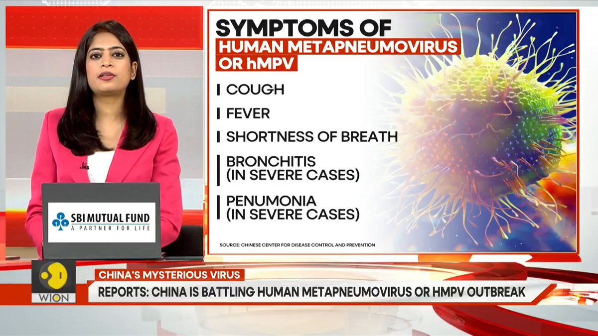 🇨🇳#China - China se enfrenta a un nuevo brote de virus: el Metapneumovirus Humano (HMPV) se propaga rápidamente y causa síntomas similares a los de la gripe y los de la COVID-19.