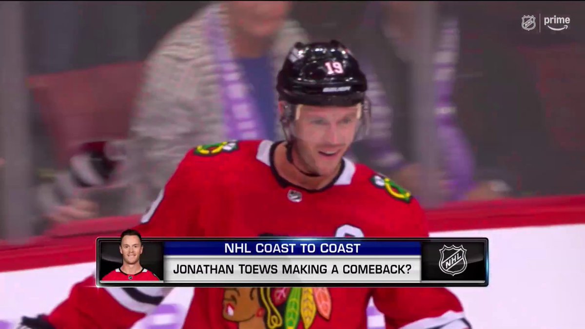 An update on Jonathan Toews potential comeback bid tonight on Sports on Prime Canada: