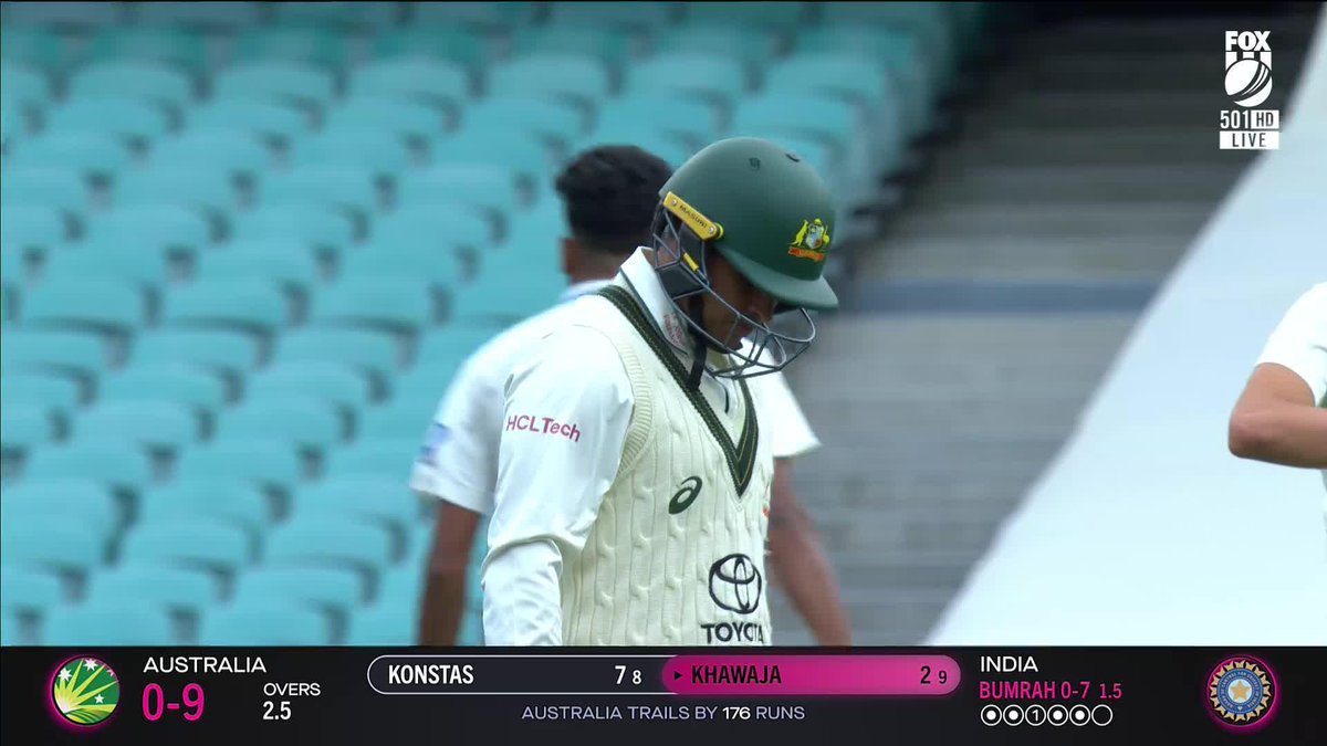 Jasprit Bumrah strikes on the last ball of the day 😮 📺 Watch #AUSvIND LIVE on ch. 501 or stream on Kayo: ✍️ BLOG 🔢 MATCH CENTRE