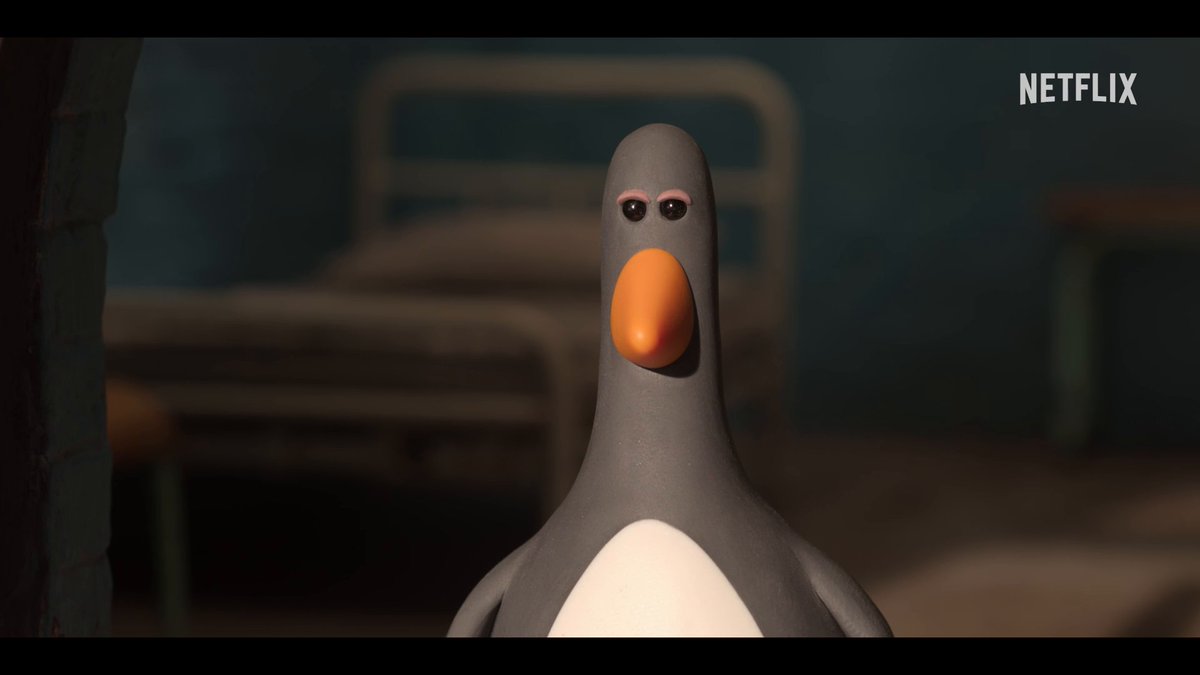 Feathers McGraw...has returned. Wallace &amp; Gromit: Vengeance Most Fowl is NOW ON NETFLIX.