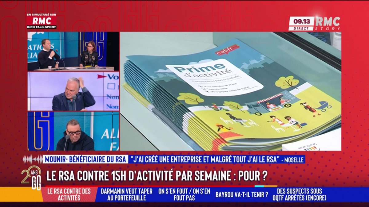 🤷 Le RSA contre 15h d’activité : pour ? 📞 Écoutez le témoignage de Mounir : "Je touche le RSA parce que j'en ai besoin. Je travaille déjà 60h pour monter ma boîte. Comment je rajoute 15h ?" #GGRMC