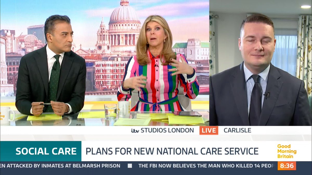 'People can't afford four more years of this.' Kate Garraway questions Health Secretary Wes Streeting on why proposals to the long-term funding of adult social care in England are unlikely to be delivered before 2028.
