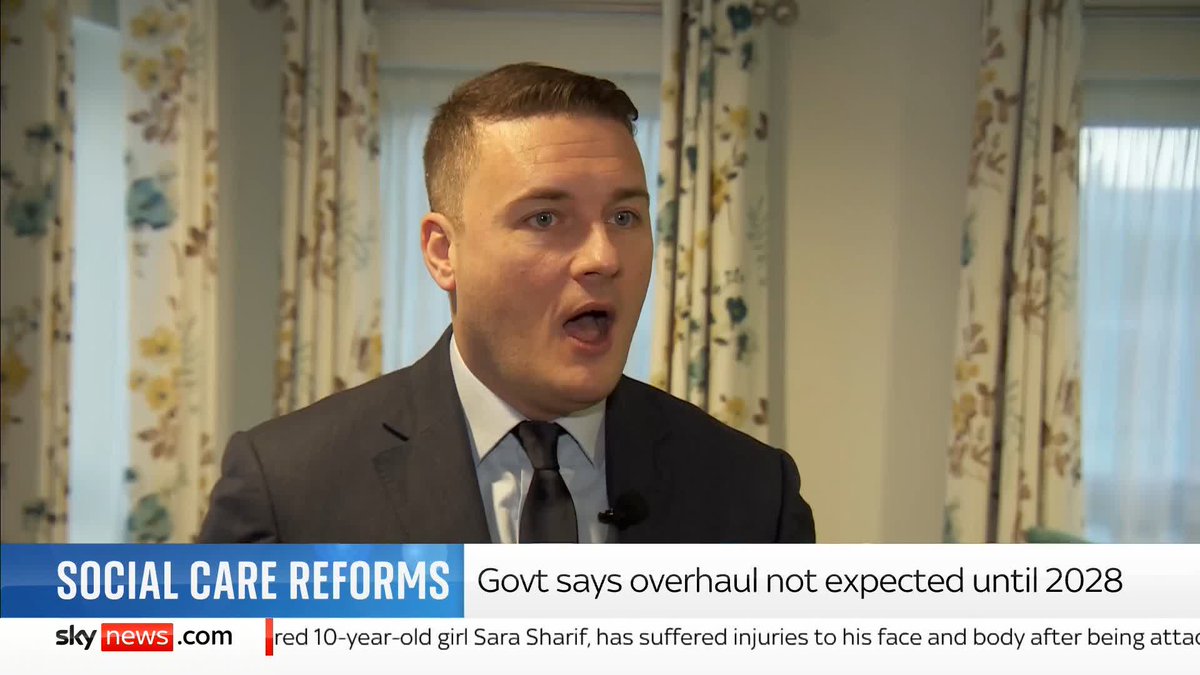'We need to reform our social care'. Health Secretary Wes Streeting says reforms to social care are needed as the government prepares to launch an independent commission to "transform" the sector. Read more: 📺 Sky 501