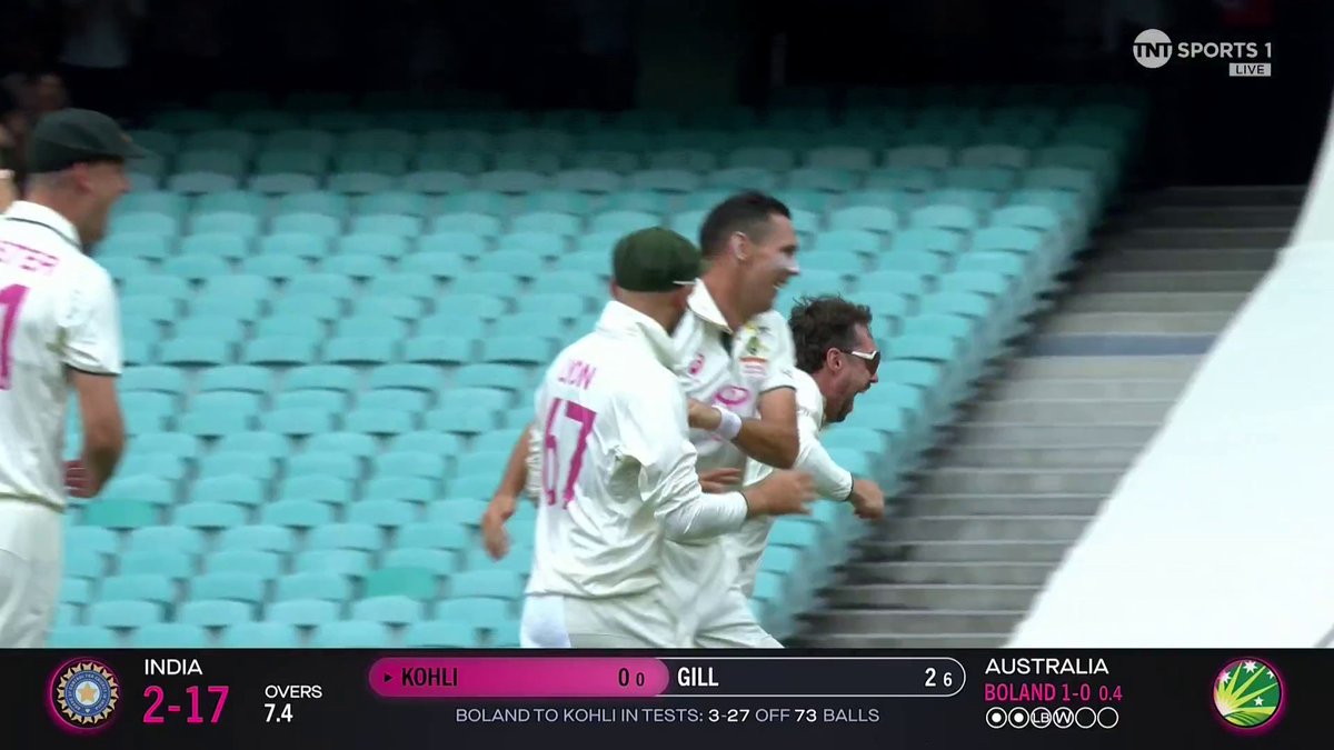Crazy scenes 💥 Steve Smith took a blinder to dismiss Virat Kohli but upon review it seemed as though the ball touched the ground and Kohli was reprieved... #AUSvIND