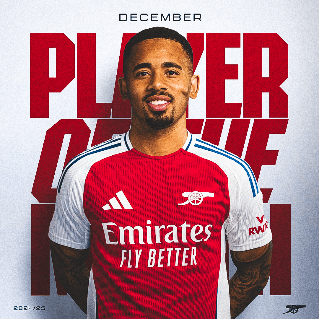 🥁 Our December Player of the Month... Gabriel Jesus 🔥
