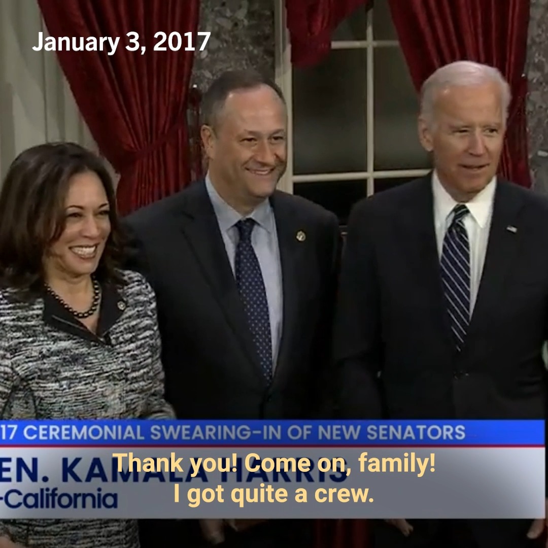 On this day in 2017: Joe Biden swears in then-Senator Kamala Harris.