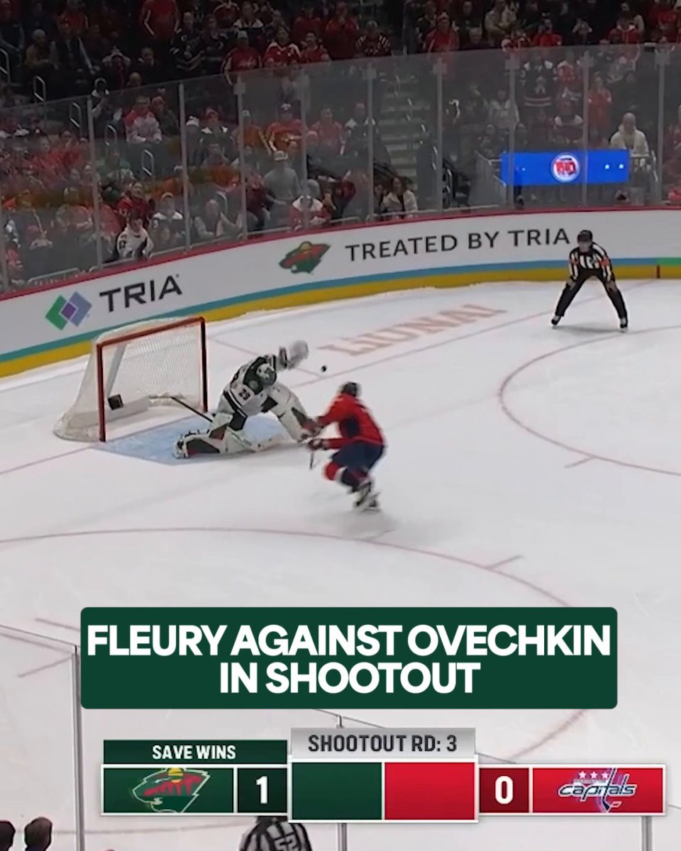 Marc-Andre Fleury wasn't going to let Alex Ovechkin score on him (again). 🌸