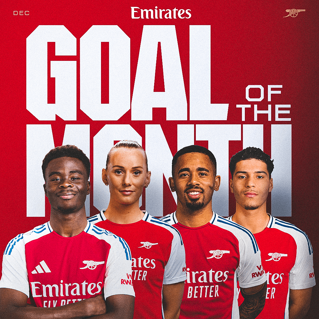 Nine stunning strikes 🎯 🗳️ It's time to choose our Goal of the Month for December 👇 🤝 @Emirates