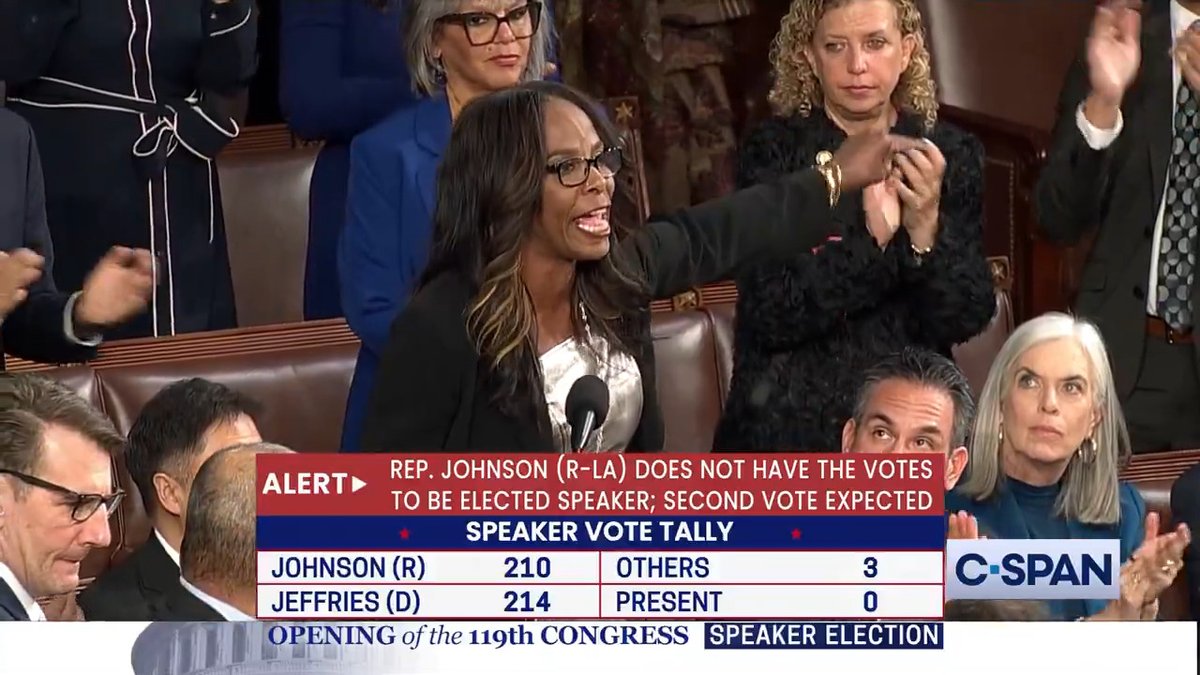 "I have a voice!" Del. Rep. Stacey Plaskett makes a parliamentary inquiry as to why delegates from U.S. territories and the District of Columbia are not allowed to vote for Speaker of the House.