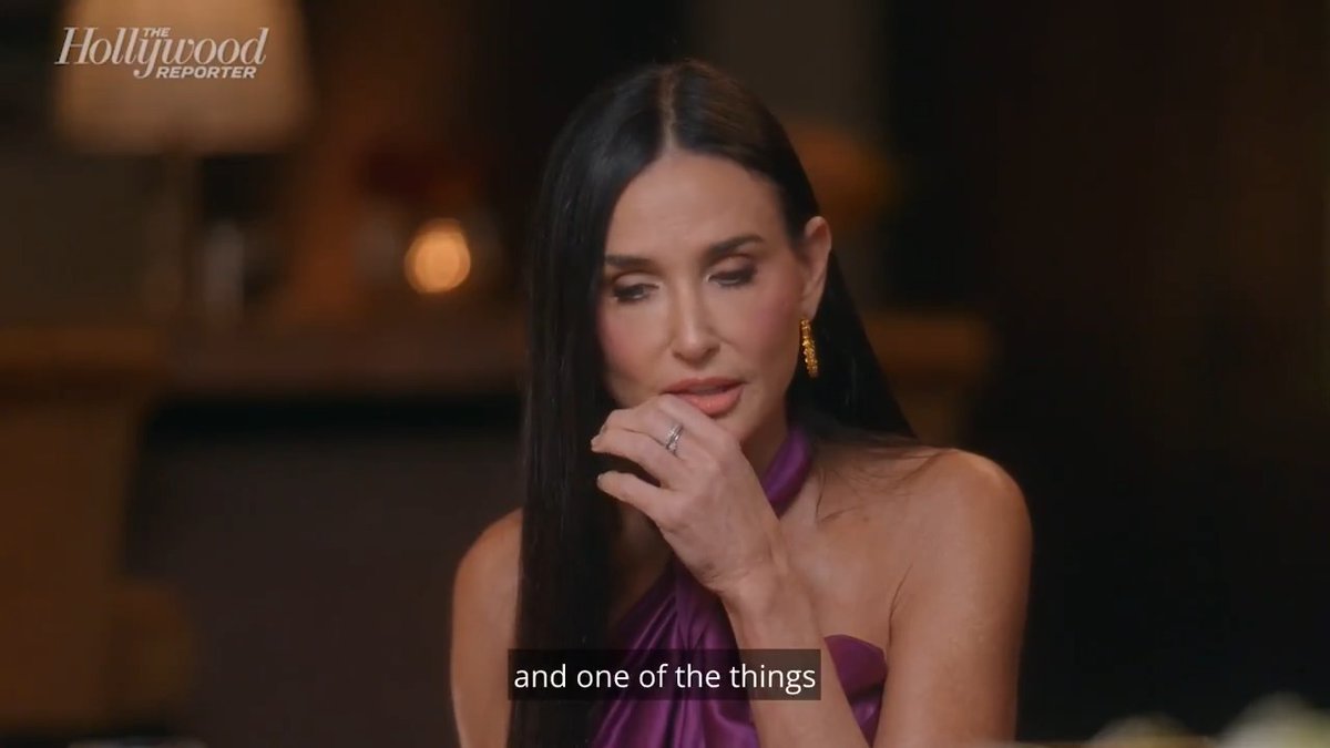On the #Oscars actress #THRRoundtable, Demi Moore shares an important message that came from her daughter: "I want to quit wasting time focusing on all that I'm not, when I can be celebrating all that I am"