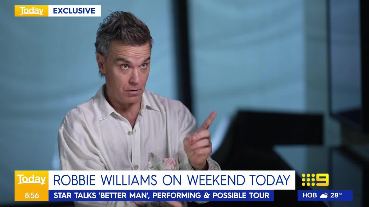 #EXCLUSIVE: Robbie Williams is one of the biggest pop stars on the planet, a master entertainer who's been selling out shows and having mega hits for three decades. Now, he is about to enter a new realm with the release of an amazing biopic that portrays him as a monkey. #9Today