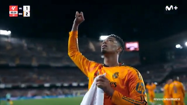 Bellingham da la victoria al Real Madrid en Mestalla. #LaCasaDelFútbol #LALIGAEASPORTS