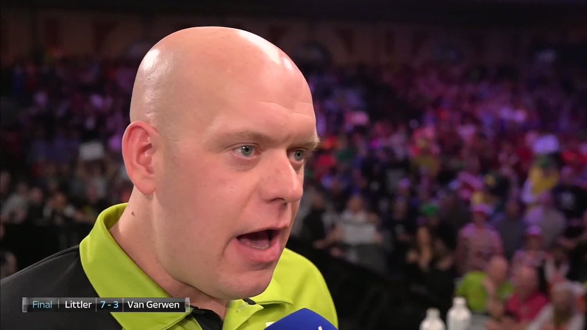 This is such a classy runners-up speech from Michael van Gerwen. That defeat will have hurt a lot but gives amazing praise to Luke Littler. "Every 17 years a new star is born"