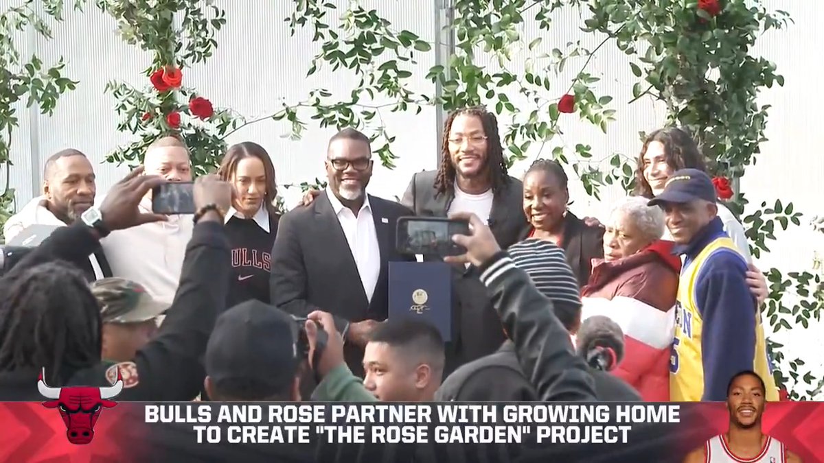 Derrick Rose continues to make an impact on Chicago. 🌹 Today he announced a partnership with Growing Home to create "The Rose Garden", a pollinator project in Englewood, the neighborhood he grew up in. #ChicagoLead