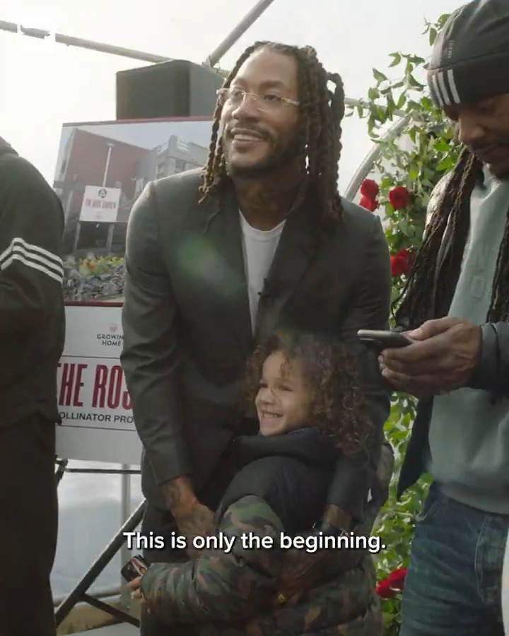 The 🌹 that grew from Englewood. Set to bloom this spring, the Rose Garden will be located at @GrowingHome in Englewood and is named in honor of DZY. The Rose Garden will support biodiversity, boost food production and bring beauty to Derrick’s childhood neighborhood ❤️