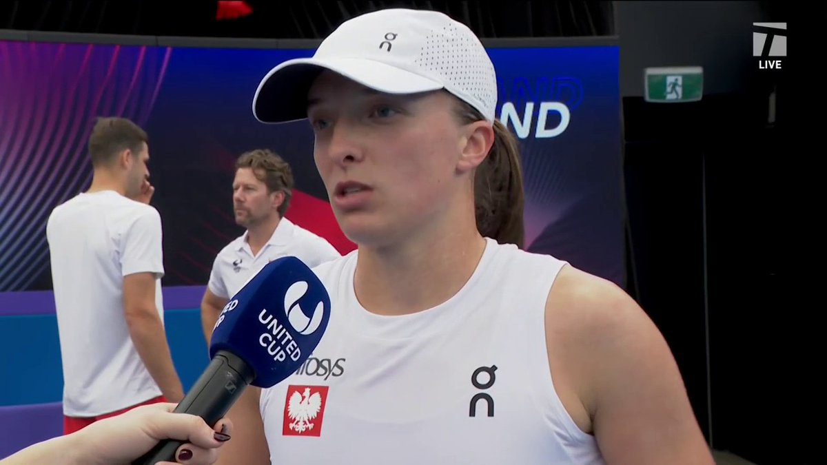 Polish pride 🇵🇱 Iga Swiatek talks about what this win means to her and preparing for the United Cup final. #UnitedCup