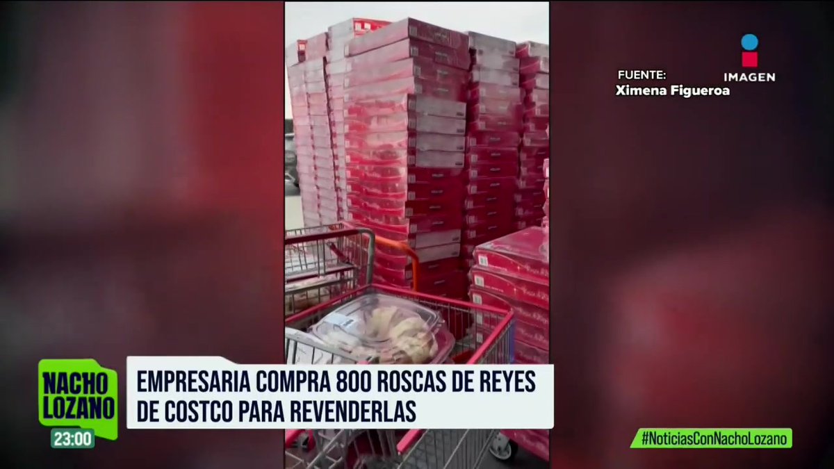 Mujer que compró 800 #RoscasDeReyes del #Costco para revenderlas asegura que las venderá en 549 pesos. Se trata de Ximena Figueroa, empresaria, creadora de contenido y ex candidata del #PVEM a diputada local en Manzanillo, #Colima. Con esta imágenes se hizo viral: