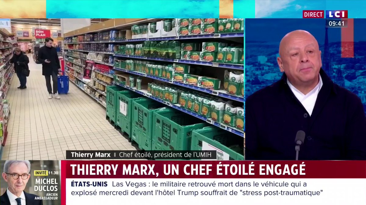 🗣️ "Un titre-restaurant c'est fait pour aller au restaurant. C'est 500 millions d'euros de manque à gagner pour les restaurateurs. Il faut développer un titre-alimentation." 👉 Thierry Marx, chef étoilé et président de l'UMIH, invité de LCI