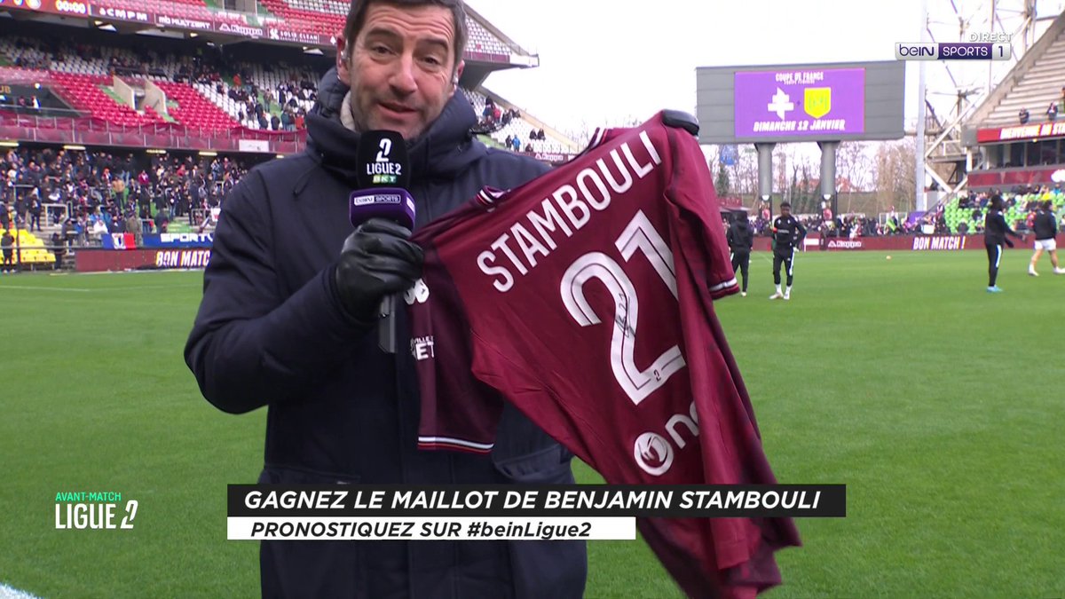 [🎁CONCOURS] ⚽️ #FCMPAUFC 🔮 Donnez votre pronostic pour FC Metz ☨ - Pau Football Club via #beINLIGUE2 👕 Le maillot de Benjamin Stambouli est à gagner ! 👉 Follow@beinsports_FR pour jouer