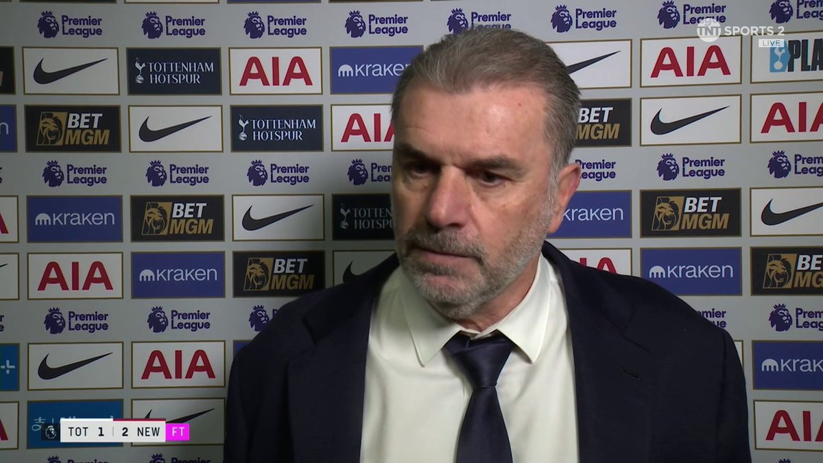 "We deserved to win that game... all things equal we would've..." 👀 Ange Postecoglou reflects on Tottenham's home defeat to Newcastle... 🎙️ Becky Ives 📺 TNT Sports & discovery+ UK