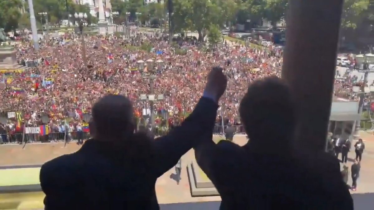 "Plaza de Mayo": Por la movilización ante el encuentro de Edmundo González Urrutia con Javier Milei