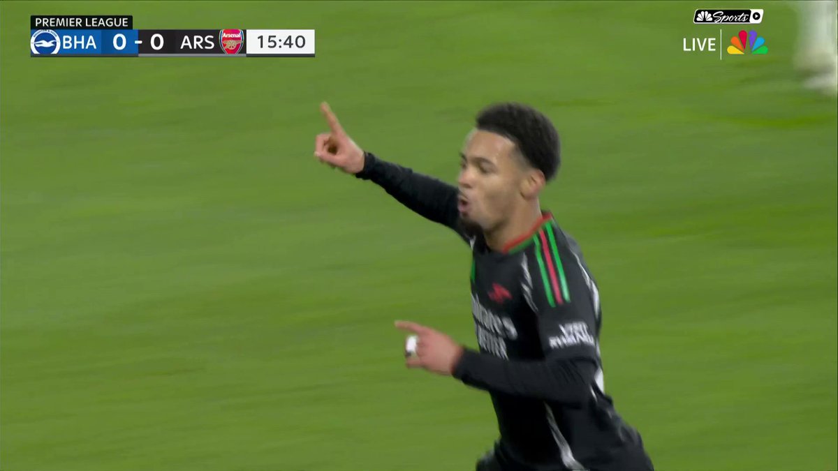 THE NEXT BIG THING IN NORTH LONDON? 17-year-old Ethan Nwaneri scores in style to give Arsenal the lead over Brighton! 📺 NBC &amp; Peacock | #BHAARS