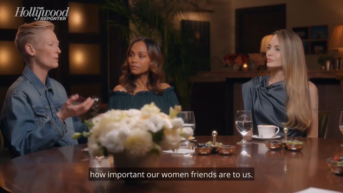 The actresses on #Oscars #THRRoundtable Angelina Jolie, Zendaya, Demi Moore, Tilda Swinton, Zoe Saldaña and Mikey Madison on seeking support amongst each other: "You are encouraged to be isolated"