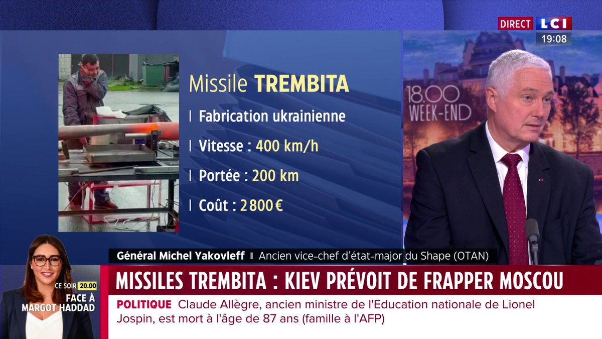 🔴 Guerre en Ukraine - Missiles Trembita 🗣️ "L'avantage c'est qu'il n'est pas cher, le grand inconvénient, c'est qu'il n'est pas très précis. Ce n'est pas un game-changer" analyse le Général Michel Yakovleff, ancien vice-chef d’état-major du Shape (OTAN), invité de LCI