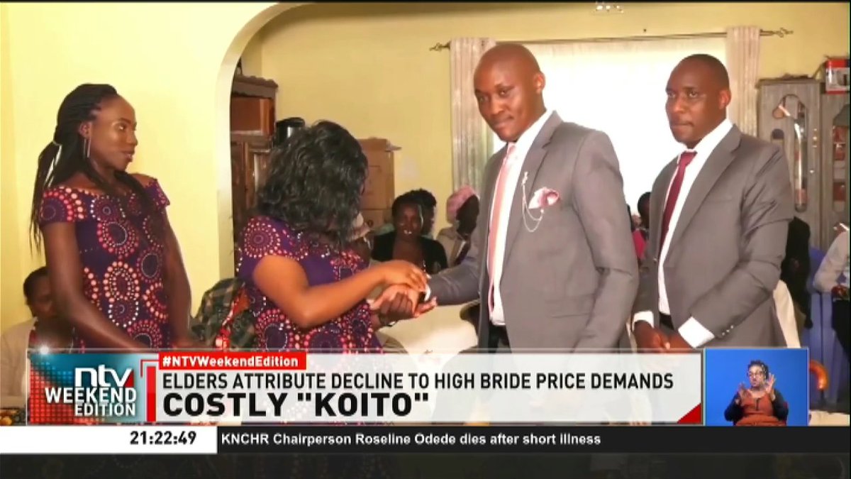 Costly 'Koito' 2024 has seen a decline in the number of traditional bride price ceremonies, evoking concerns from Kalenjin elders. The elders are attributing the decline of the ceremonies to an increase in bride price. #NTVWeekendEdition Zainab Ismail Loise Wangui