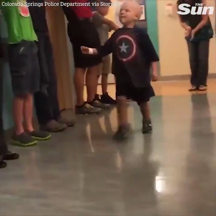 Give it up to Joshua as he beats stage four kidney cancer 💪 Ring that bell little buddy 🛎️