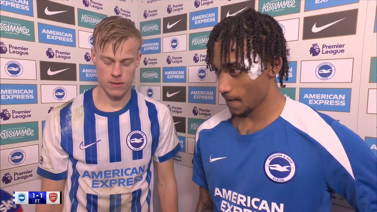"Now we need to look forward to the next game" João Pedro and Jan Paul van Hecke reflect on a tough but valuable draw against Arsenal 🤝