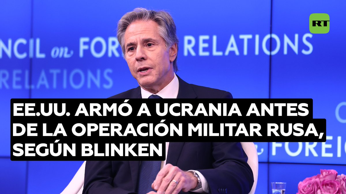❗️Blinken revela que EE.UU. armó a Kiev antes de la operación rusa Antony Blinken ha reconocido que EE.UU. comenzó a enviar armas a Kiev meses antes del comienzo de la operación militar rusa.