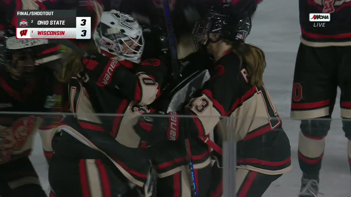 NO. 2 Ohio State Women's Hockey DEFEATS NO. 1 WISCONSIN IN 7-ROUND SHOOTOUT ‼️🚨 #B1GHockey