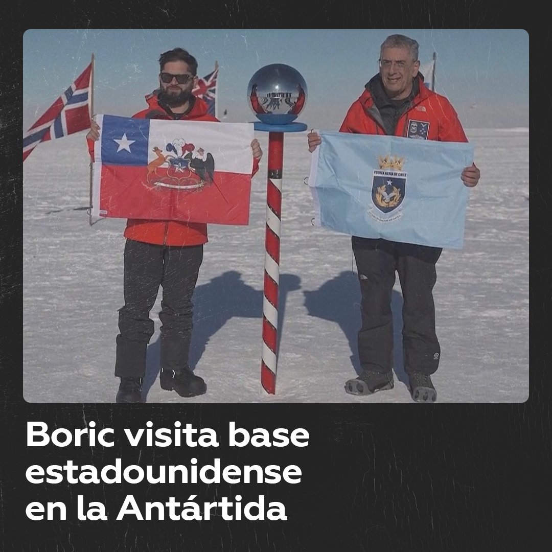 Visita del presidente chileno a la base antártica estadounidense 🙋‍♂️Gabriel Boric realizó una visita histórica a la base antártica estadounidense Amundsen-Scott, convirtiéndose en el primer líder latinoamericano en funciones que llega al Polo Sur.