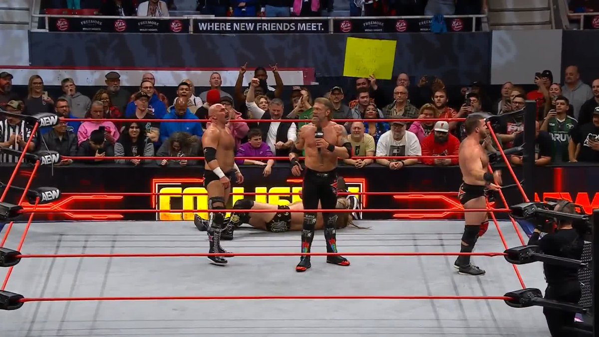 What are the Death Riders going to do to the Rock ‘n’ Roll Express!? Watch #AEWCollision LIVE on @TNTDrama &amp; @SportsOnMax Jon Moxley | Marina Shafir | YUTA | @DaxFTR | Daniel “Cash” Wheeler | Adam Copeland | Truth Magnum of The Outrunners | @TurboFloyd_ | Ricky Morton | Robert Gibson