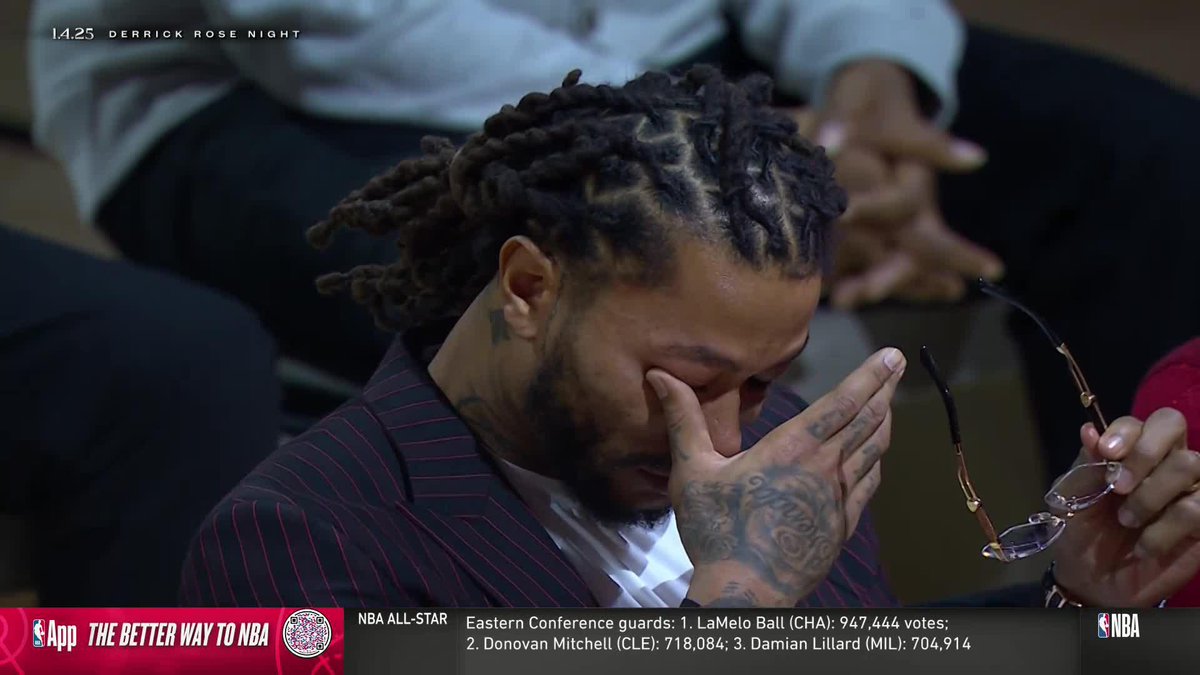 "You're not only the MVP, Pooh, you're the people's champ!" ❤️ Joakim Noah shares a special moment with Derrick Rose on his celebration night 🌹