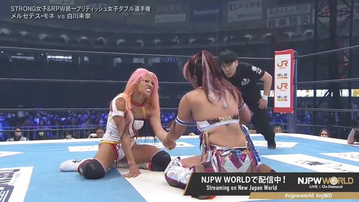 Mercedes Moné beats Mina Shirakawa in her Tokyo Dome debut to win the WINNER TAKE ALL IN A GREAT 14-MINUTE MATCH! • AEW TBS Championship • NJPW STRONG Women's Championship • RevPro Undisputed British Women's Championship MERCEDES 4 BELTS IS REAL. 🔥