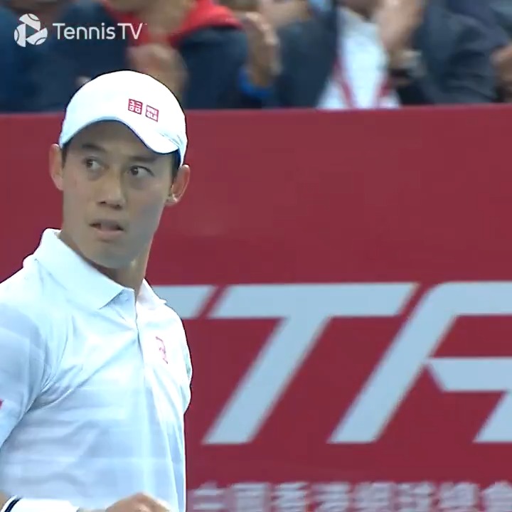 And another one 😲 But this time, it's even bigger!🔥 Kei Nishikori #BOCHKTO
