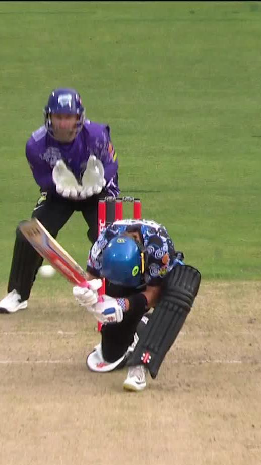 Helmet before wicket 🤔 Should Ollie Pope be out LBW here? KFC Australia #BucketMoment #BBL14