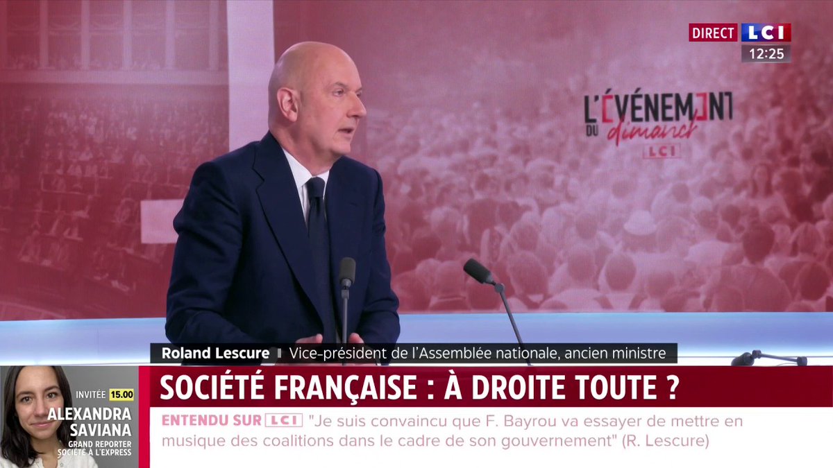 🗣️ "La victoire de Marine Le Pen en 2027 n'est pas inéluctable. Ce n'est pas en diabolisant les populistes d'extrême droite qu'on va les battre." 👉 Roland Lescure (Roland Lescure), vice-président de l’Assemblée nationale, invité de Marie Chantrait