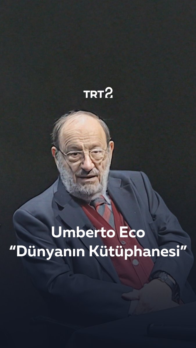 Ünlü yazar Umberto Eco’nun zengin kütüphanesine konuk oluyoruz. 📚 “Umberto Eco: Dünyanın Kütüphanesi” belgeseli, bugün 20.00’de TRT 2’de. 🖥️