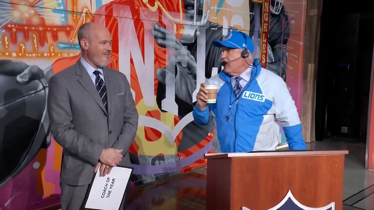 Dan Campbell made a guest appearance on NFL GameDay 😂Steve Mariucci